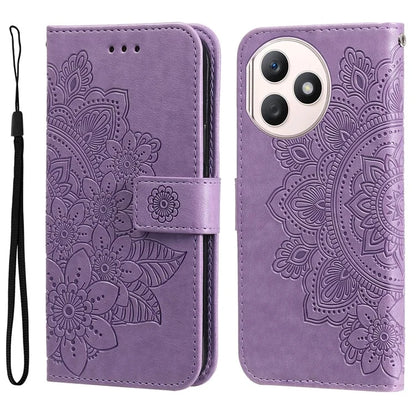 For Honor X50i+ 5G Case Flower Pattern Leather Folio Wallet Phone Cover
