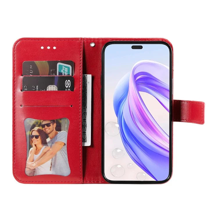 For Honor X50i+ 5G Case Flower Pattern Leather Folio Wallet Phone Cover