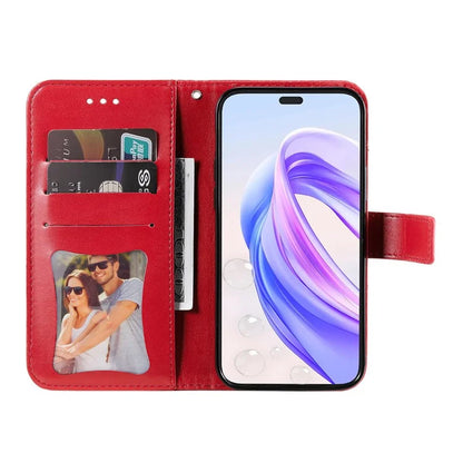 For Honor X50i+ 5G Case Flower Pattern Leather Folio Wallet Phone Cover