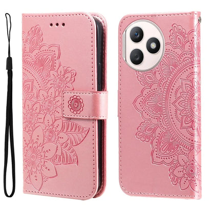 For Honor X50i+ 5G Case Flower Pattern Leather Folio Wallet Phone Cover