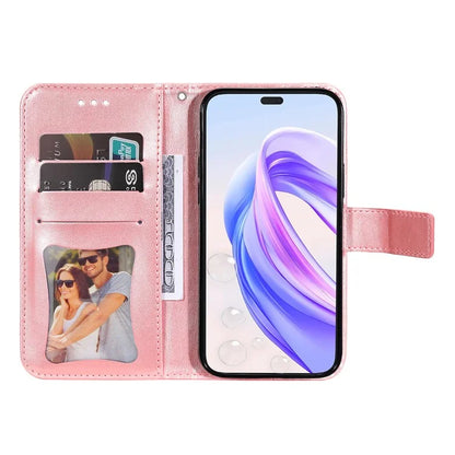 For Honor X50i+ 5G Case Flower Pattern Leather Folio Wallet Phone Cover