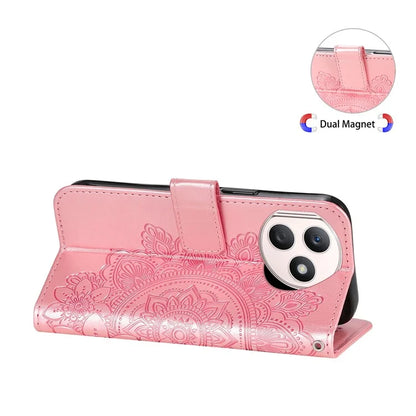For Honor X50i+ 5G Case Flower Pattern Leather Folio Wallet Phone Cover