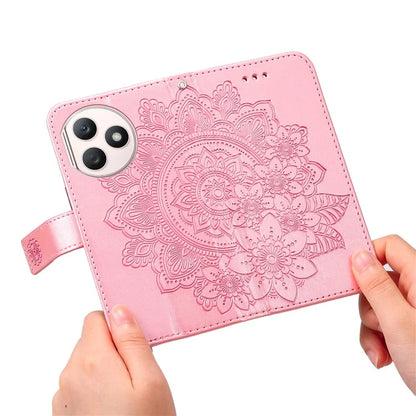 For Honor X50i+ 5G Case Flower Pattern Leather Folio Wallet Phone Cover