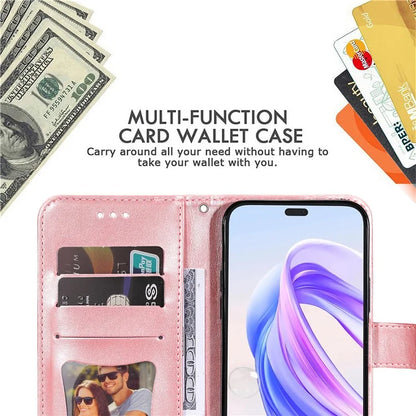 For Honor X50i+ 5G Case Flower Pattern Leather Folio Wallet Phone Cover