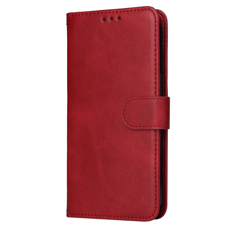 For Google Pixel 8a Leather Case Traditional Calfskin Phone Cover 3 Card Slots