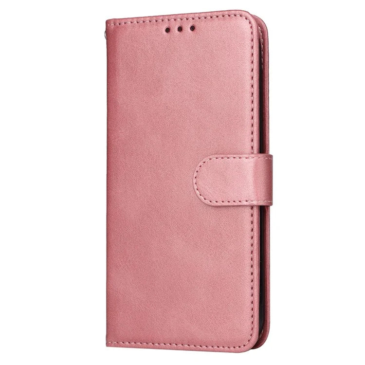 For Google Pixel 8a Leather Case Traditional Calfskin Phone Cover 3 Card Slots