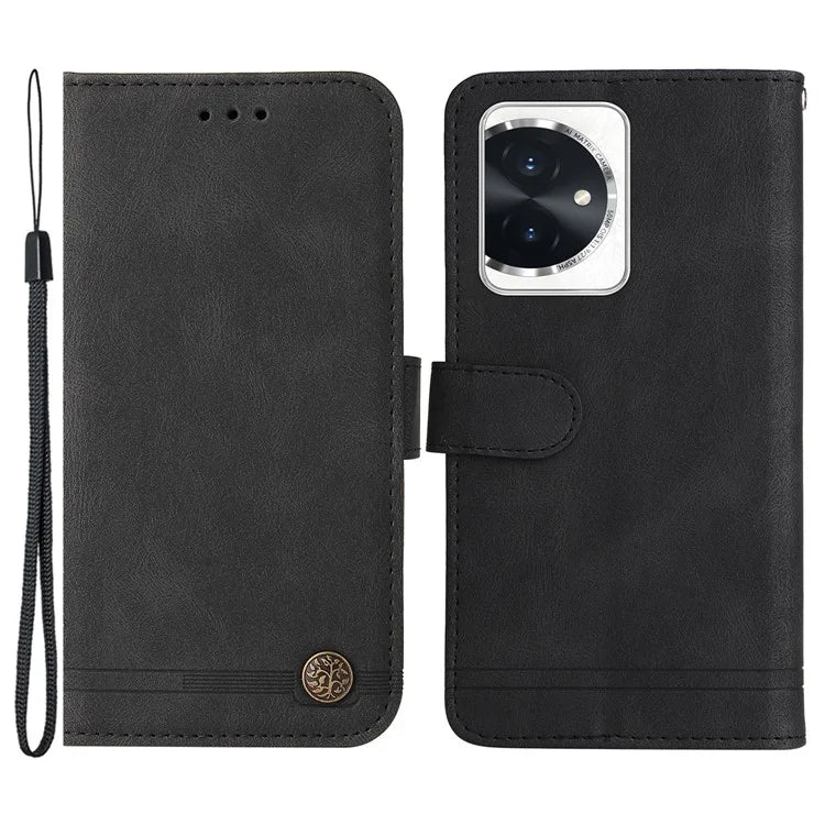 For Honor 100 5G Phone Case Tree Hardware Decor Leather Cover Wallet