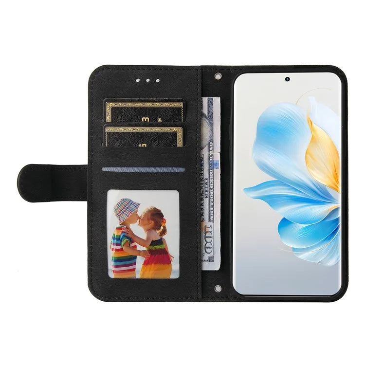 For Honor 100 5G Phone Case Tree Hardware Decor Leather Cover Wallet