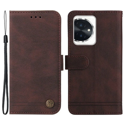 For Honor 100 5G Phone Case Tree Hardware Decor Leather Cover Wallet