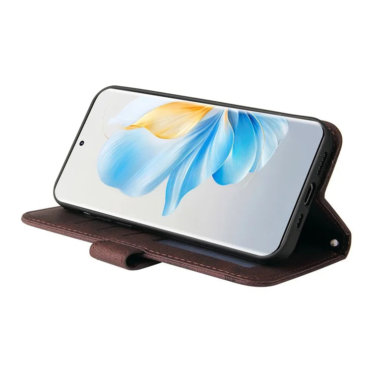 For Honor 100 5G Phone Case Tree Hardware Decor Leather Cover Wallet
