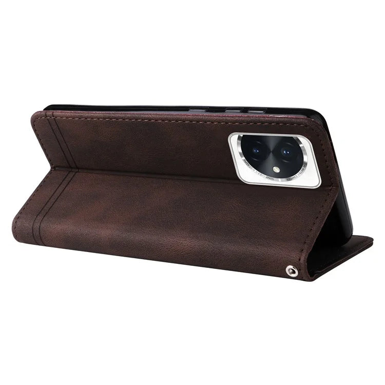 For Honor 100 5G Phone Case Tree Hardware Decor Leather Cover Wallet