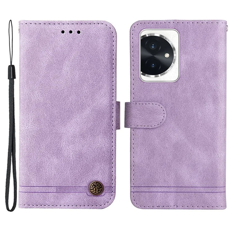 For Honor 100 5G Phone Case Tree Hardware Decor Leather Cover Wallet