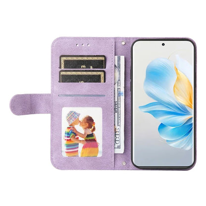 For Honor 100 5G Phone Case Tree Hardware Decor Leather Cover Wallet