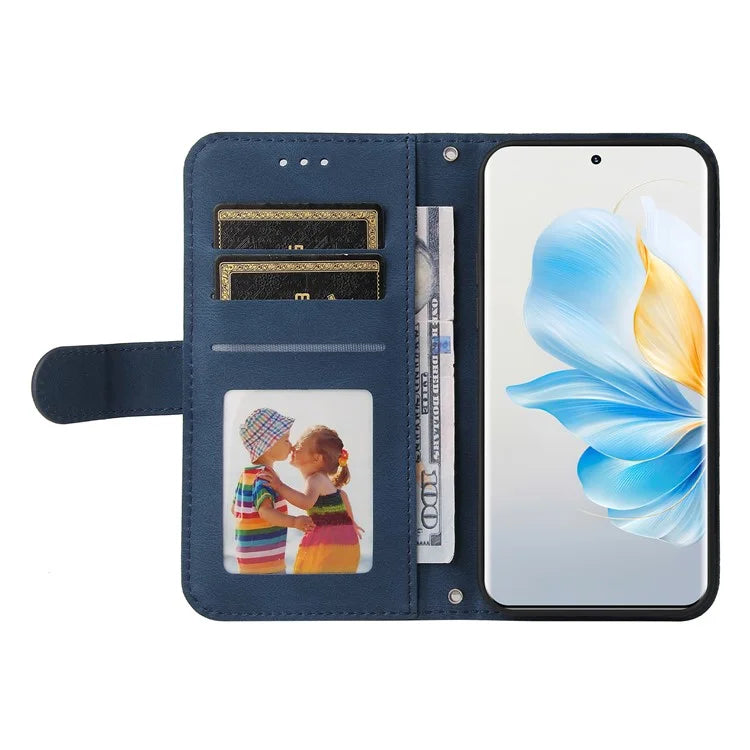 For Honor 100 5G Phone Case Tree Hardware Decor Leather Cover Wallet