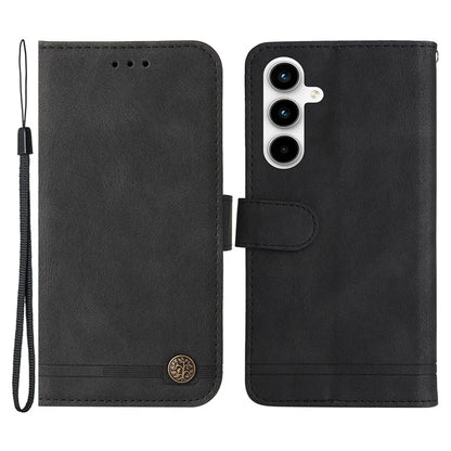 For Samsung Galaxy A35 5G Skin-Feel Wallet Leather Case Life Tree Hardware Decor