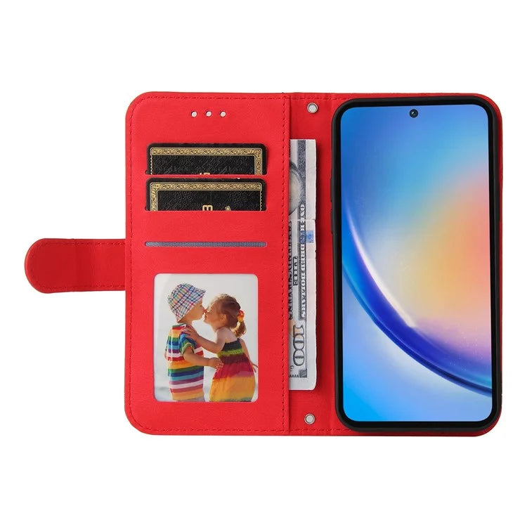 For Samsung Galaxy A35 5G Skin-Feel Wallet Leather Case Life Tree Hardware Decor