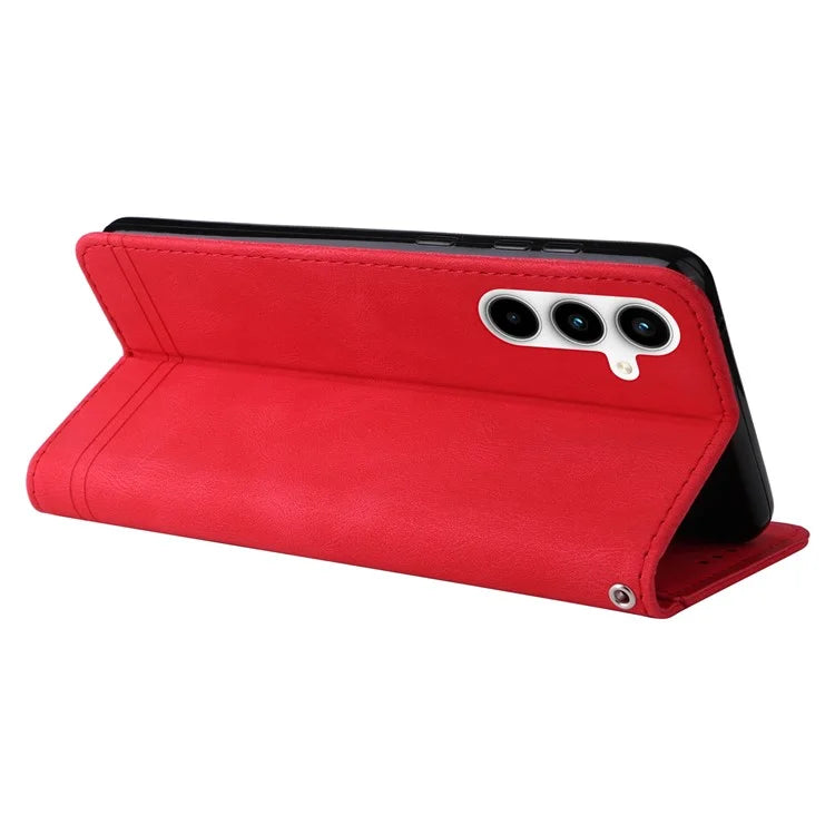 For Samsung Galaxy A35 5G Skin-Feel Wallet Leather Case Life Tree Hardware Decor