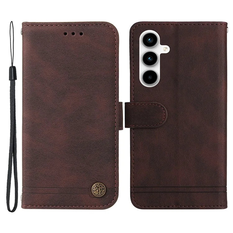 For Samsung Galaxy A35 5G Skin-Feel Wallet Leather Case Life Tree Hardware Decor
