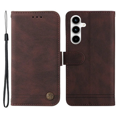 For Samsung Galaxy A35 5G Skin-Feel Wallet Leather Case Life Tree Hardware Decor