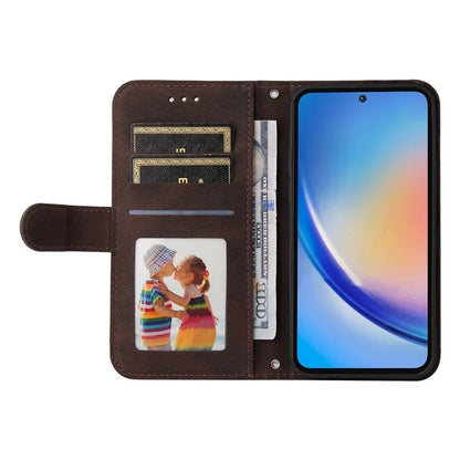 For Samsung Galaxy A35 5G Skin-Feel Wallet Leather Case Life Tree Hardware Decor