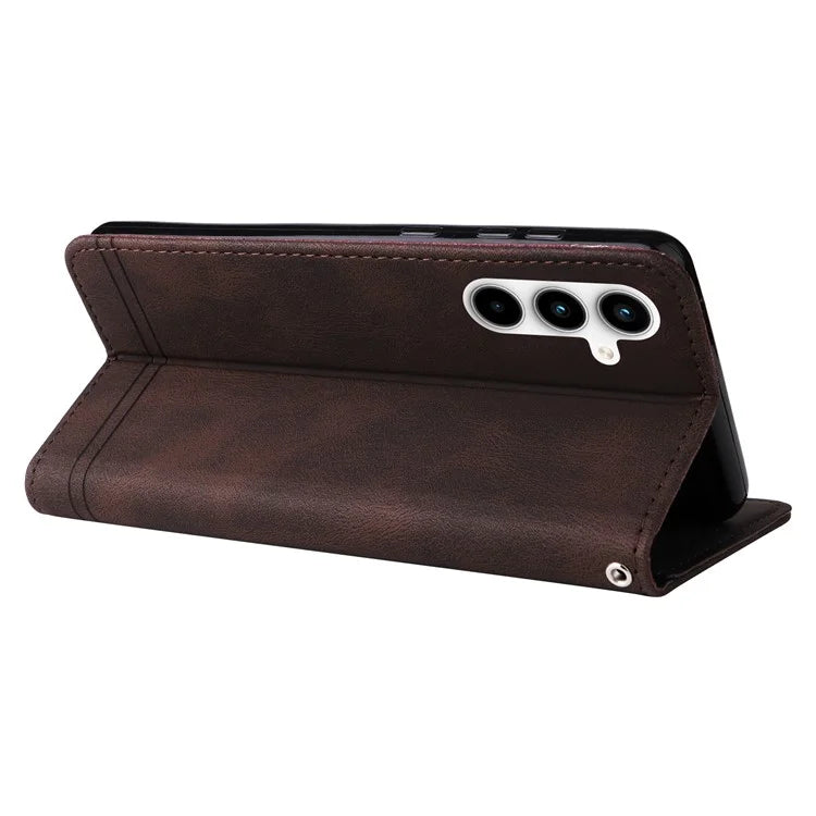 For Samsung Galaxy A35 5G Skin-Feel Wallet Leather Case Life Tree Hardware Decor