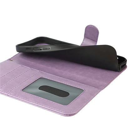 For iPhone 15 Plus R61 Texture Printed Wallet Case Stand Feature with Wrist Strap