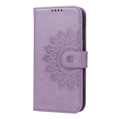 For iPhone 15 Plus R61 Texture Printed Wallet Case Stand Feature with Wrist Strap