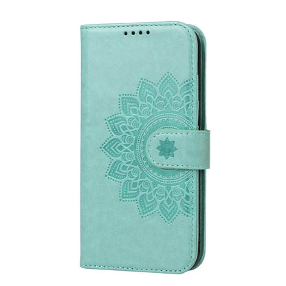 For iPhone 15 Plus R61 Texture Printed Wallet Case Stand Feature with Wrist Strap