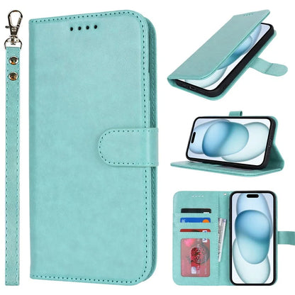 For iPhone 15 Plus Cover R61 Texture Wallet Leather Phone Shell