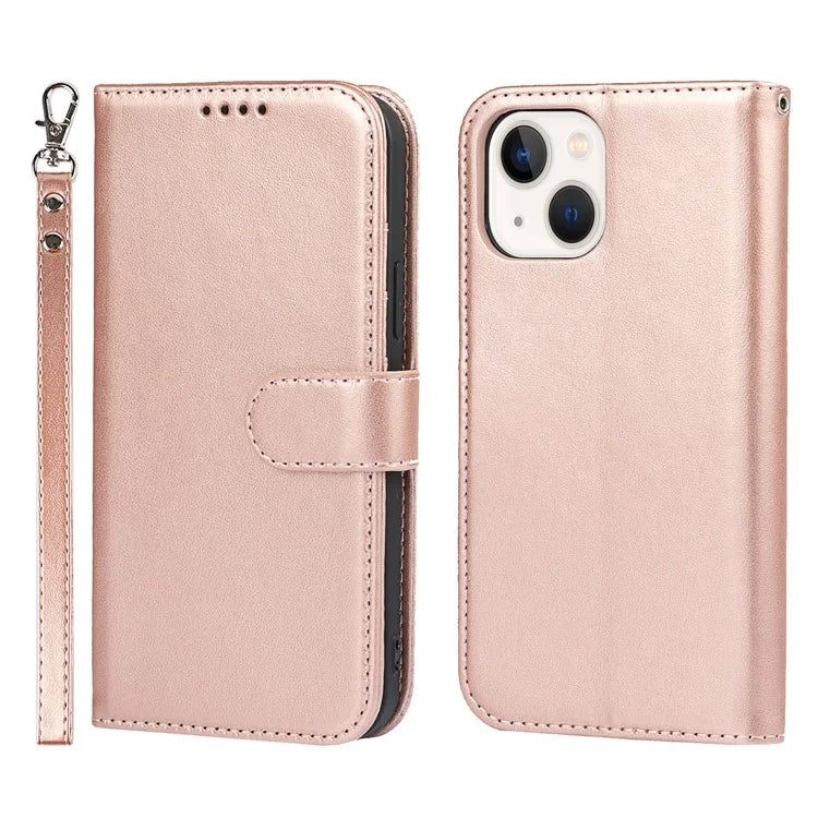 For iPhone 15 Plus Cover R61 Texture Wallet Leather Phone Shell