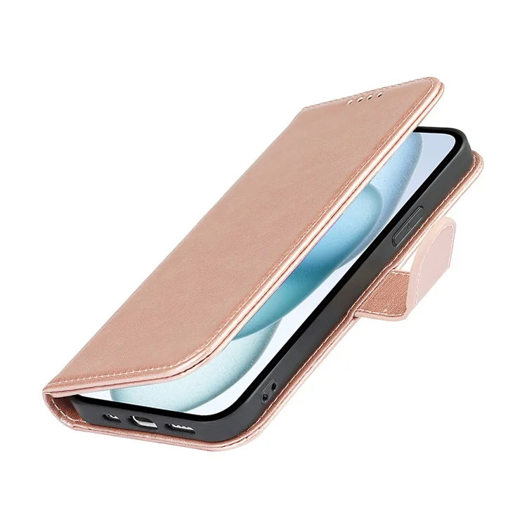 For iPhone 15 Plus Cover R61 Texture Wallet Leather Phone Shell