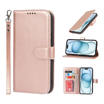 For iPhone 15 Plus Cover R61 Texture Wallet Leather Phone Shell