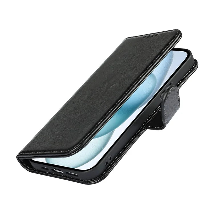 For iPhone 15 Plus Cover R61 Texture Wallet Leather Phone Shell