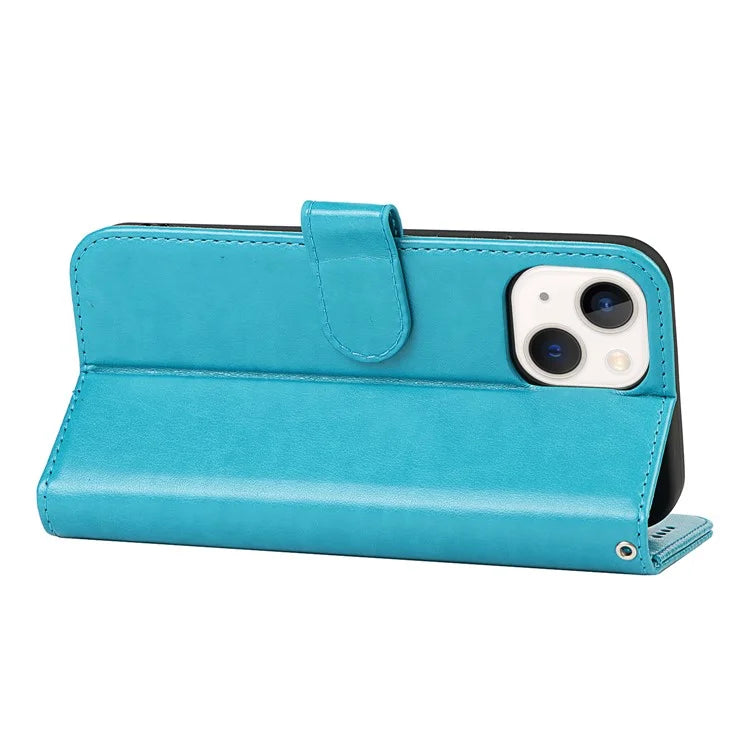 For iPhone 15 Plus Cover R61 Texture Wallet Leather Phone Shell