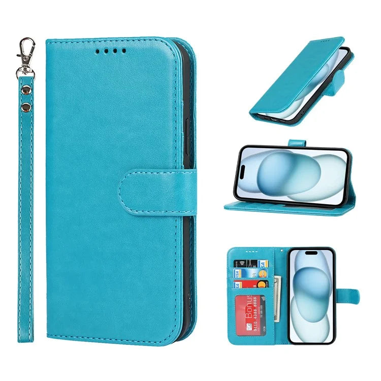 For iPhone 15 Plus Cover R61 Texture Wallet Leather Phone Shell
