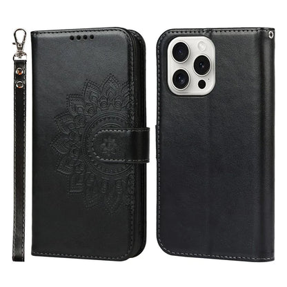 For iPhone 15 Pro Wallet Leather Cover R61 Texture PU Leather Stand Case