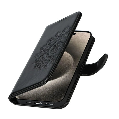 For iPhone 15 Pro Wallet Leather Cover R61 Texture PU Leather Stand Case