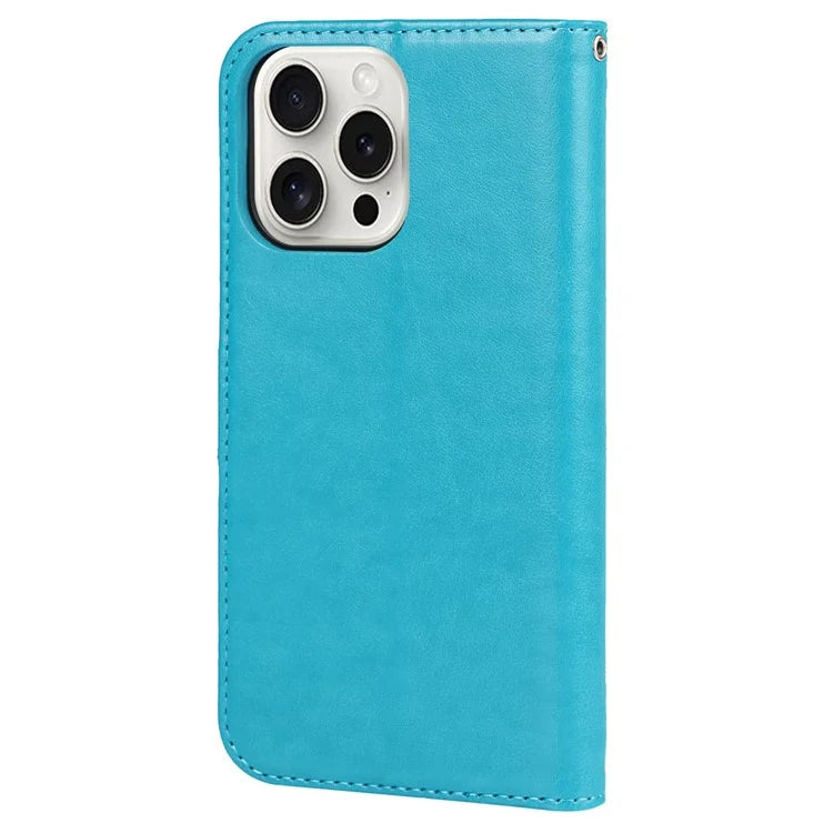 For iPhone 15 Pro Max Wallet Phone Case R61 Texture PU Leather Magnetic Protective Cover