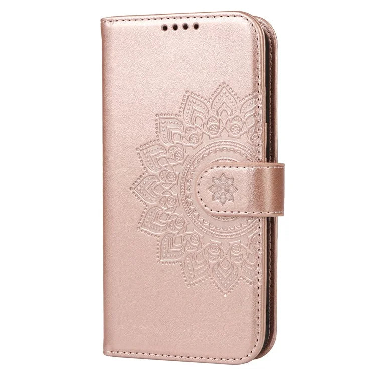 For iPhone 15 Pro Max Wallet Phone Case R61 Texture PU Leather Magnetic Protective Cover