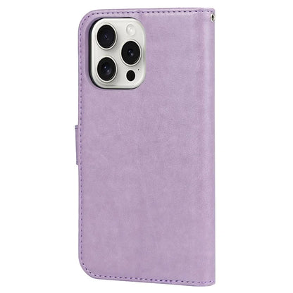 For iPhone 15 Pro Max Wallet Phone Case R61 Texture PU Leather Magnetic Protective Cover