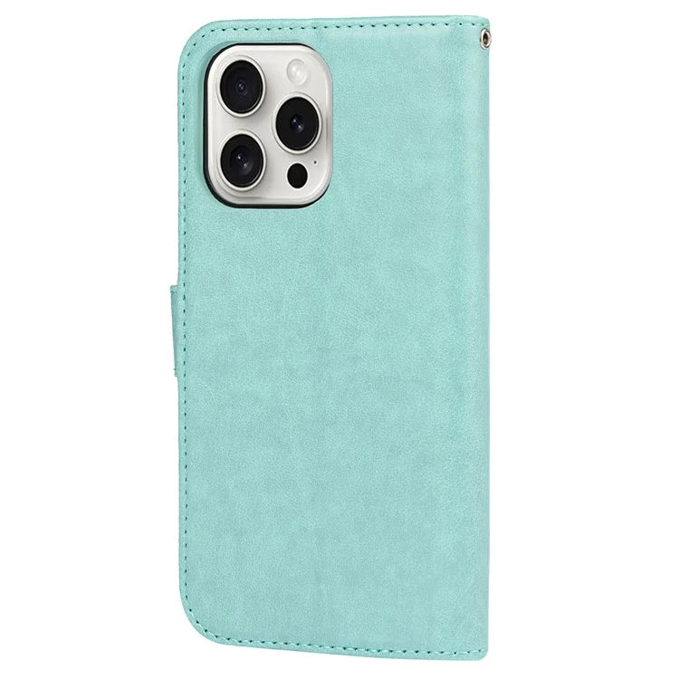 For iPhone 15 Pro Max Wallet Phone Case R61 Texture PU Leather Magnetic Protective Cover
