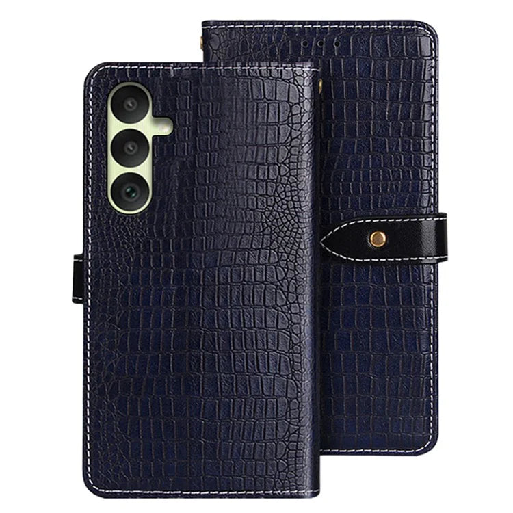 IDEWEI For Samsung Galaxy A35 5G Case Crocodile Texture Leather Case Wallet Phone Cover