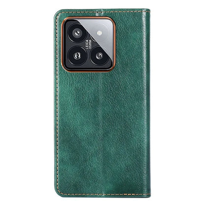 For Xiaomi 14 Pro Magnetic Case Solid Color Leather Wallet Stand Phone Cover
