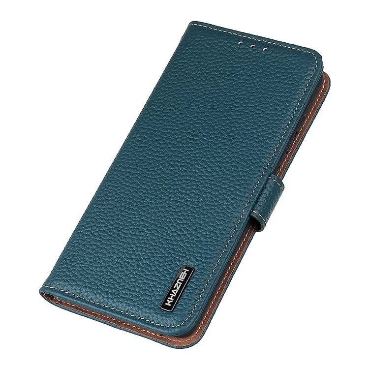 KHAZNEH For Samsung Galaxy A35 5G Genuine Cow Leather Case Magnetic Closure Stand Function