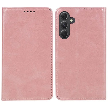 For Samsung Galaxy A55 5G Case Calf Texture PU Leather Shell Slim-Fit Mobile Phone Cover