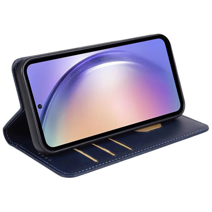 For Samsung Galaxy A55 5G Case Calf Texture PU Leather Shell Slim-Fit Mobile Phone Cover