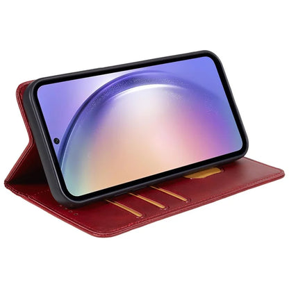 For Samsung Galaxy A55 5G Case Calf Texture PU Leather Shell Slim-Fit Mobile Phone Cover
