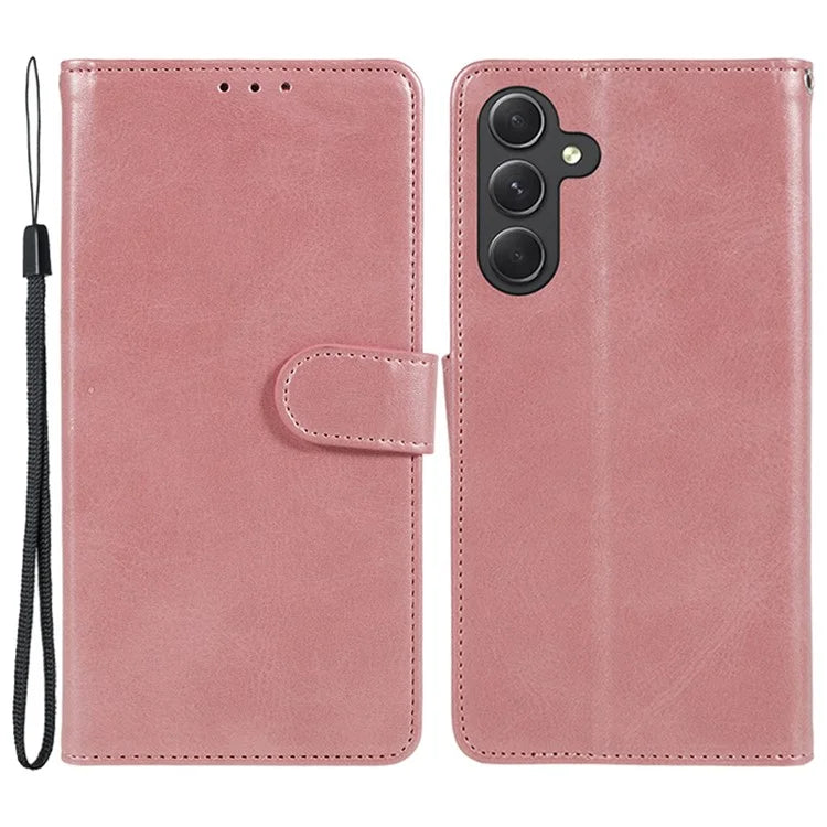 For Samsung Galaxy A55 5G Case Calf Texture PU Leather Wallet Cell Phone Cover