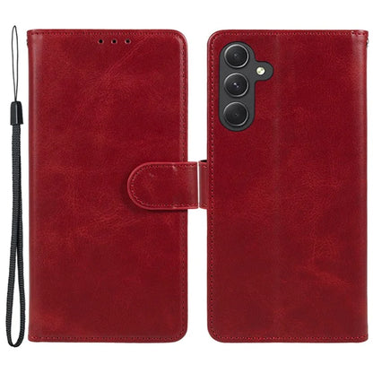 For Samsung Galaxy A55 5G Case Calf Texture PU Leather Wallet Cell Phone Cover