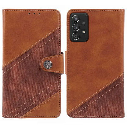 For Samsung Galaxy A52 5G / A52s 5G / A52 4G TPU + PU Leather Cover Splicing Style Phone Case Wallet